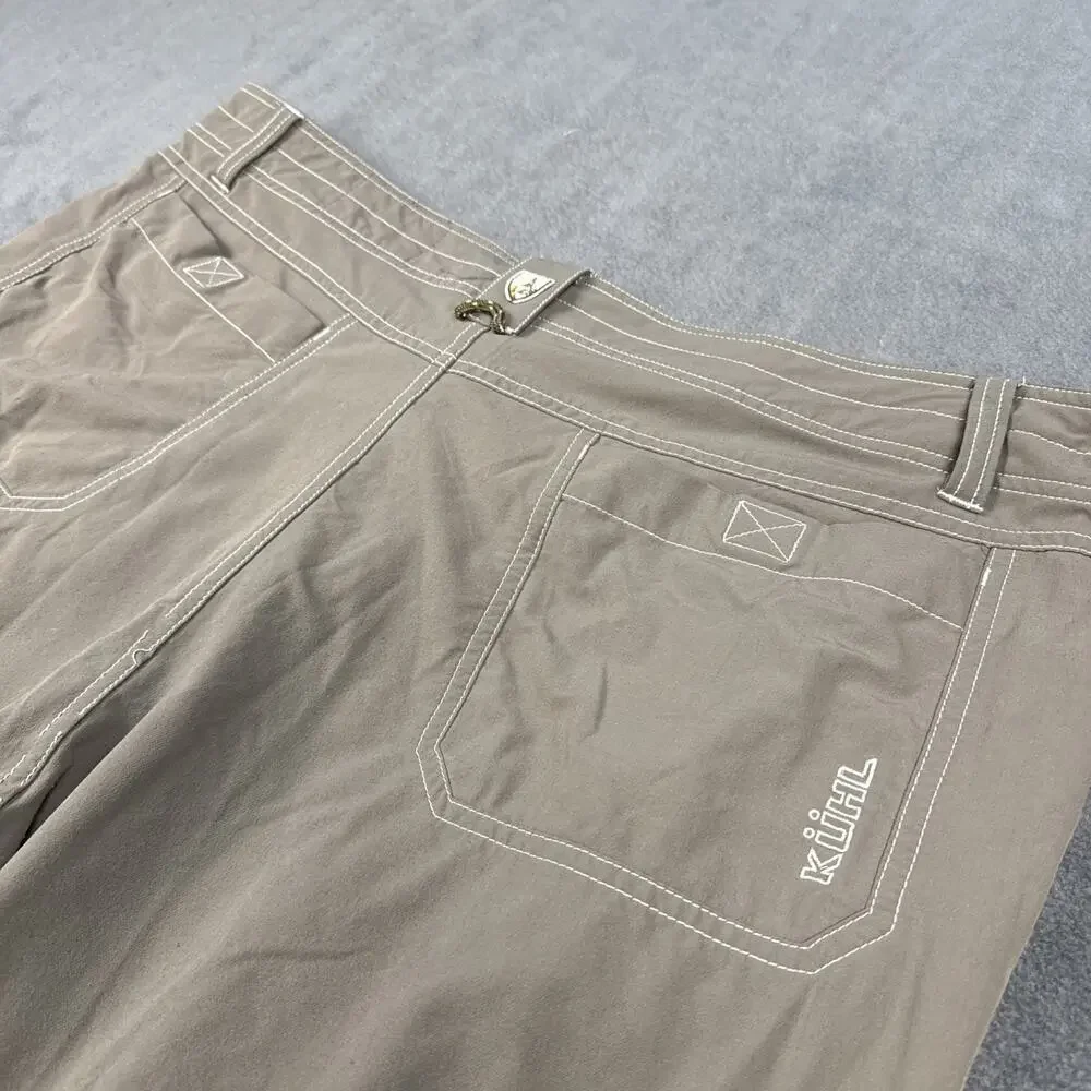 Kuhl Shorts Mens 40 Brown Tan Hiking Camping Chino Outdoor Italian Snap